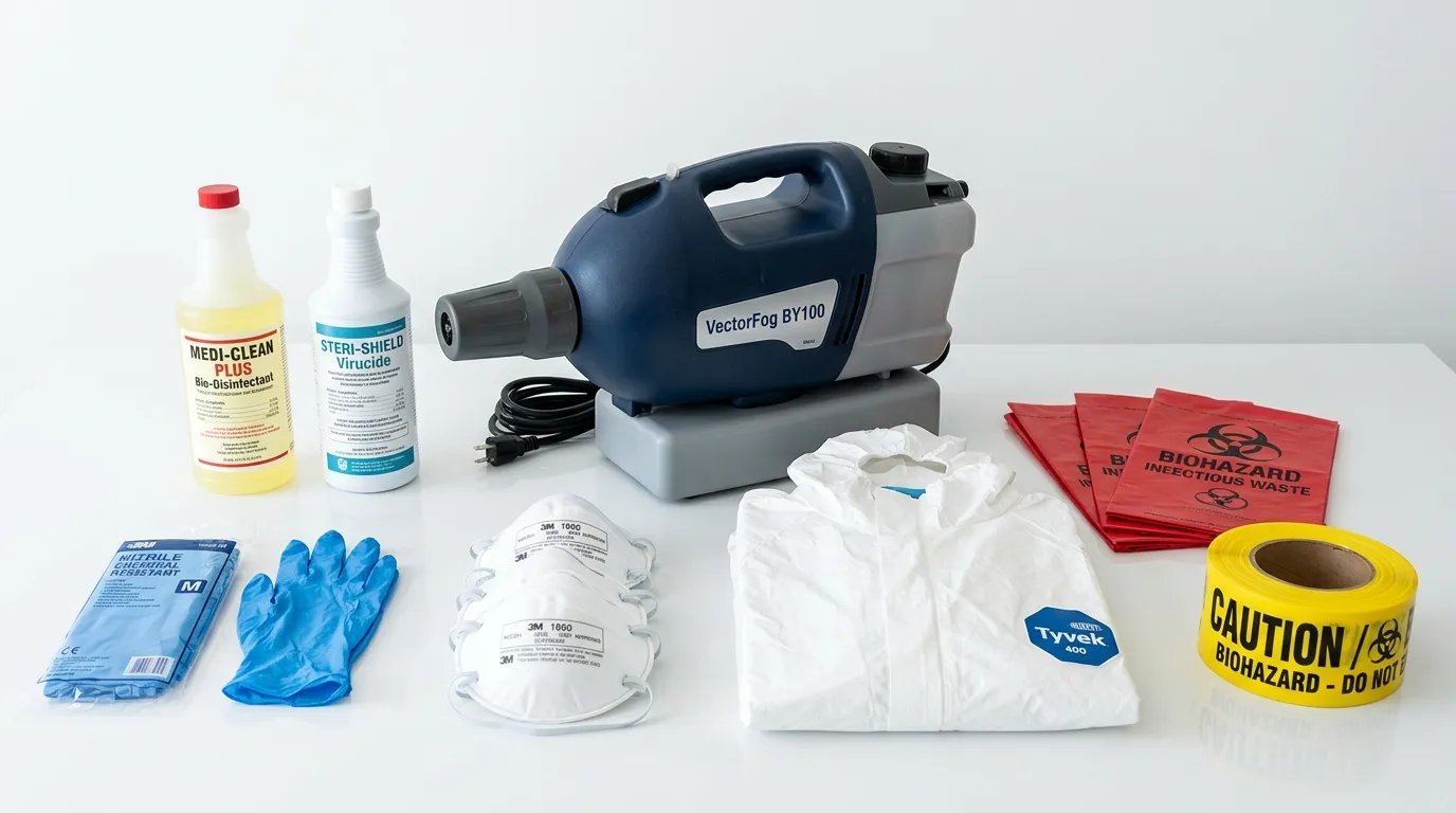 Professional biohazard remediation crew working in Spotswood